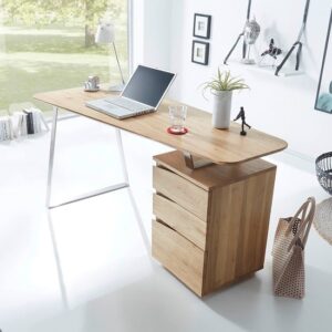 Camelia Wooden Computer Desk Rectangular In Knotty Oak