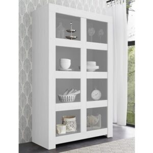 Carney Contemporary Bookcase In Matt White