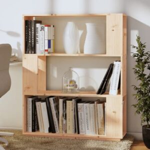 Civilla Pinewood Bookcase And Room Divider In Natural