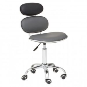 Netoca Home And Office Leather Chair In Black And Grey