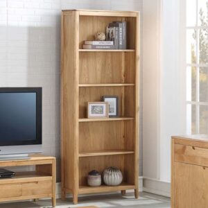 Trimble Tall Bookcase In Oak With 4 Shelves