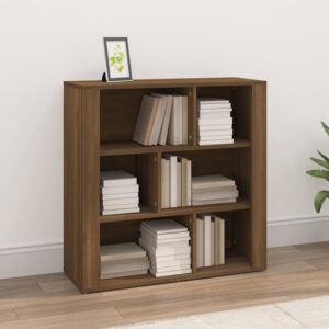 Harris Wooden Bookcase With 6 Shelves In Brown Oak