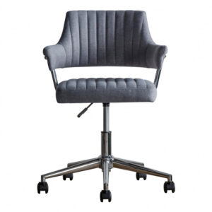 Mantra Swivel Fabric Home And Office Chair In Charcoal