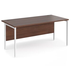 Melor 1600mm H-Frame Computer Desk In Walnut And White