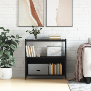 Biloxi Wooden Bookcase With 1 Large Shelf In Black