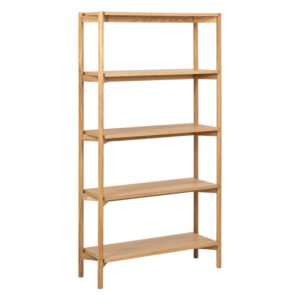 Barstow Wooden Bookcase With 4 Shelves In Oak