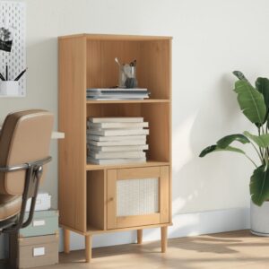 Celle Pinewood Bookcase With 2 Shelves In Brown
