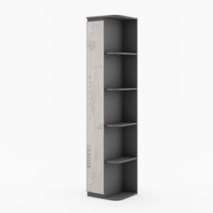 Sault Kids Wooden Bookcase With 4 Shelves In Graphite