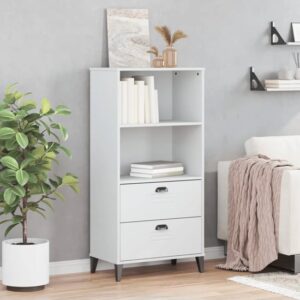 Truro Wooden Bookcase With 2 Shelves In White