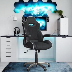 Seaview Faux Leather Home And Office Chair In Black