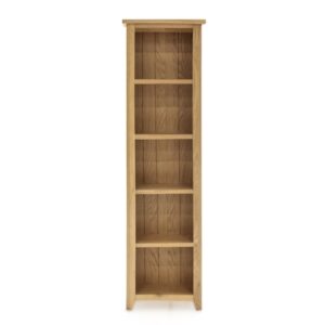 Romero Slim Wooden Bookcase In Natural