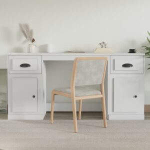 Oliver Computer Desk With 2 Doors 2 Drawers In White