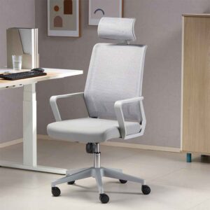 Alpine Fabric Home And Office Plus Chair - Grey