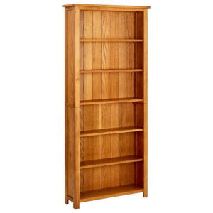 Syracuse Wooden Bookcase With 6 Shelves - Brown